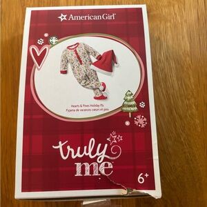 American Girl hearts and pines holiday pjs